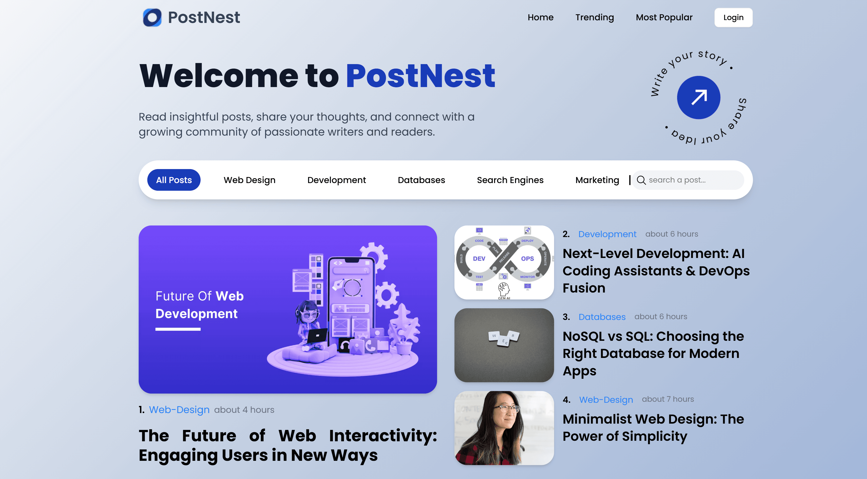 PostNest – Blog Platform
